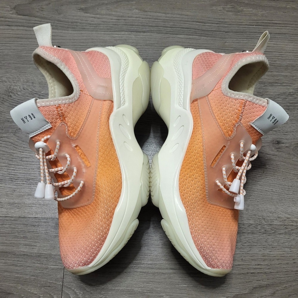 Steve Madden Myles Orange Ombre Chunky Platform Sneakers Womens Sporty Casual